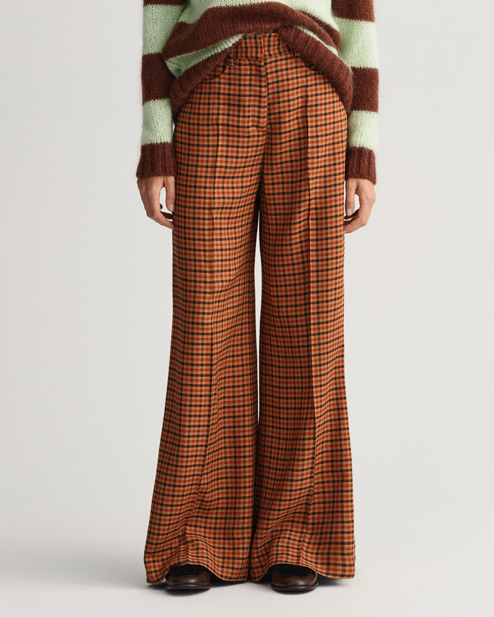 GANT High-Waisted Wide Check Pants/Hlače 4150240