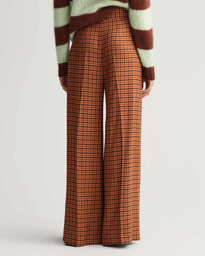 GANT High-Waisted Wide Check Pants/Hlače 4150240