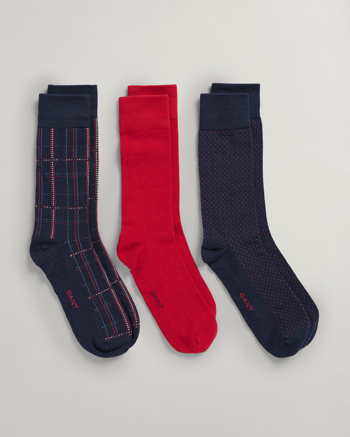 GANT Check Socks 3-Pack Gift Box/Čarape 9960216