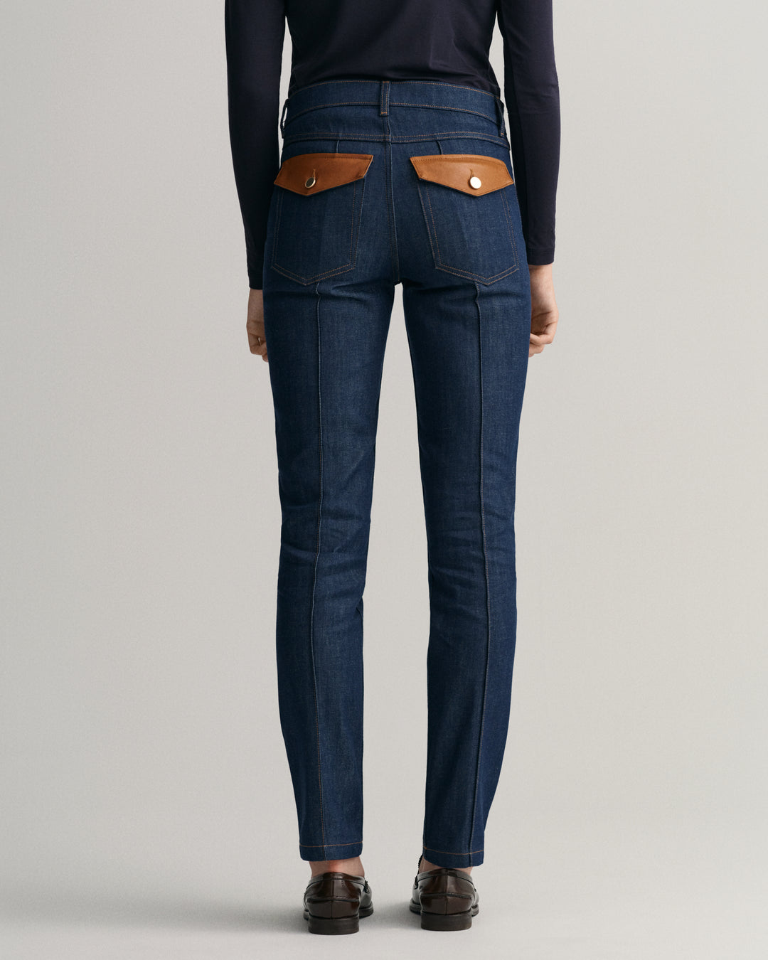 GANT Slim Leather Detail Jeans/ Traperice 4100177