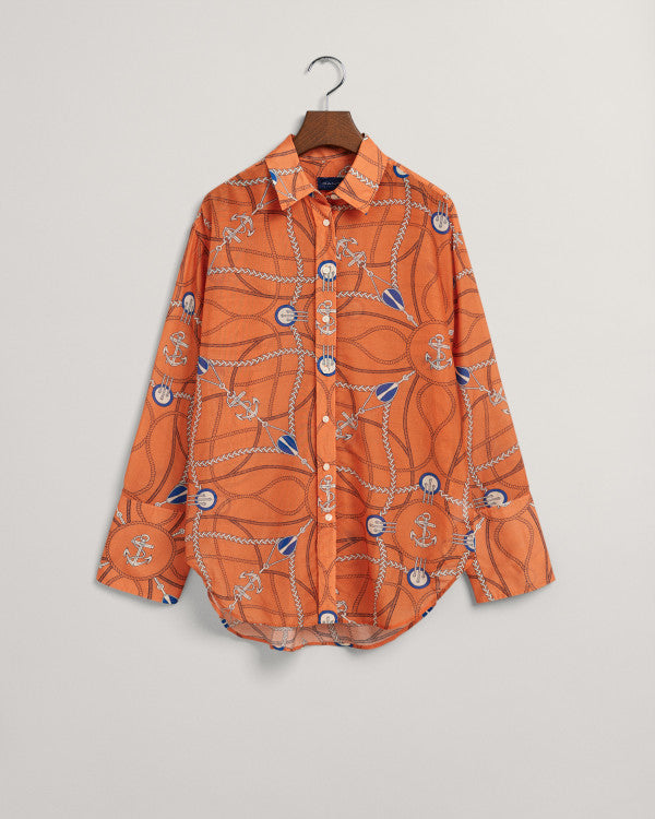 GANT Relaxed Fit Sailing Print Cotton Silk Blouse/Košulja 4300154