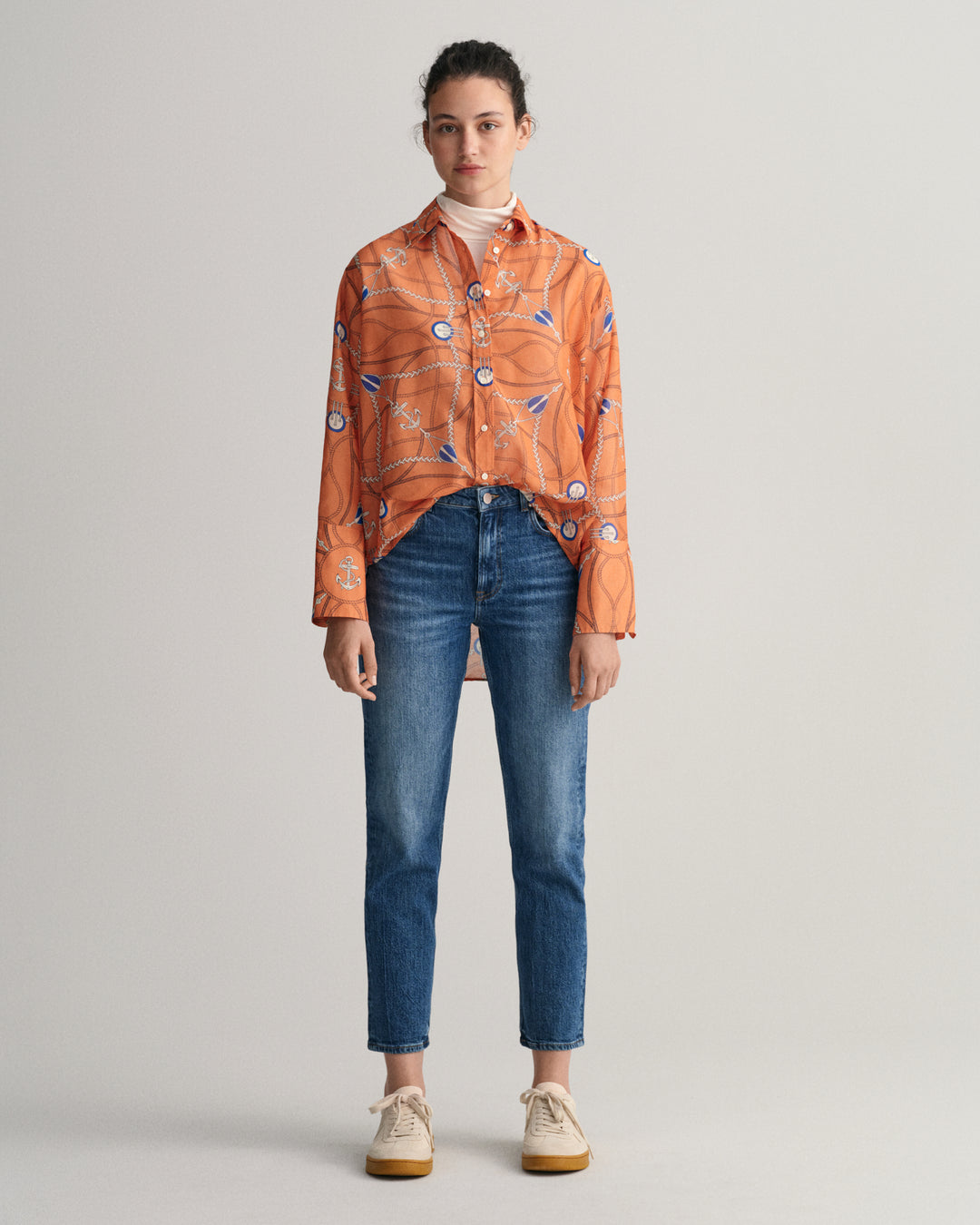 GANT Relaxed Fit Sailing Print Cotton Silk Blouse/Košulja 4300154