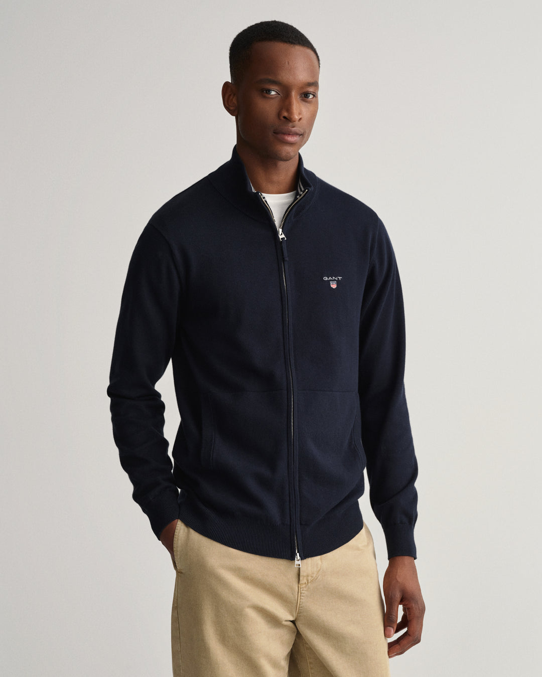 GANT Classic Cotton Zip Cardigan/Pulover 8030554