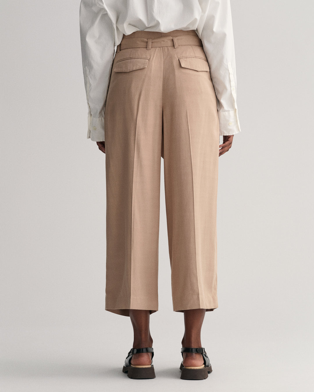 GANT Wide Cropped Belted Pants/Hlače 4150260
