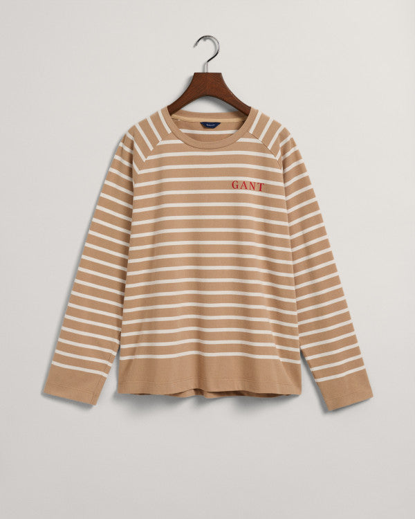 GANT Logo Striped Ls T-Shirt/Majica 4200255