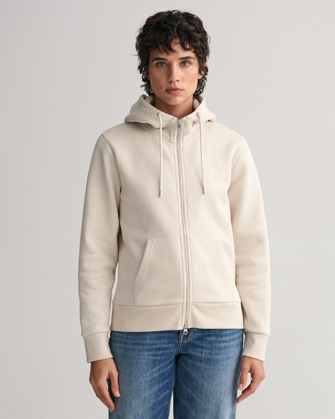 GANT Tonal Archive Shield Zip Hoodie/Duks 4200671