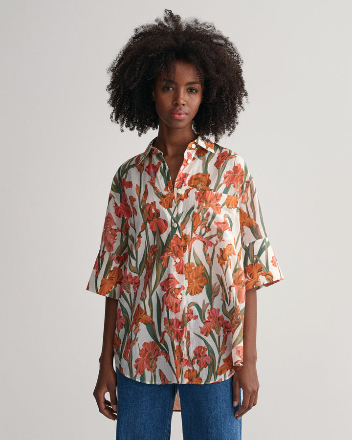 GANT Iris Print Cotton Silk Short Sleeve Shirt/Košulja 4300210