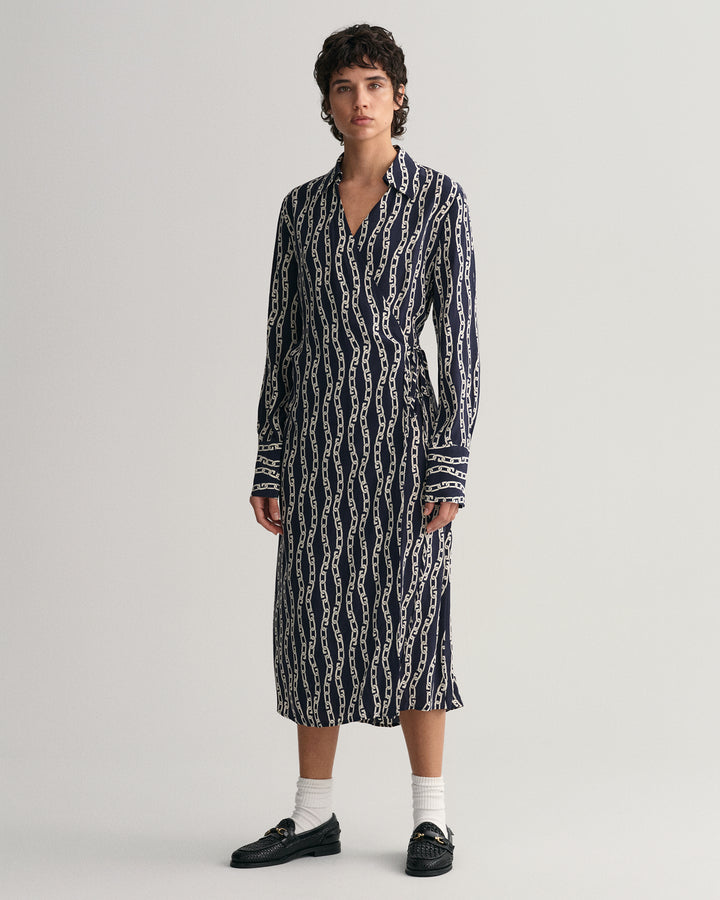 GANT Reg Chain Print Wrap Dress/Haljina 4503252
