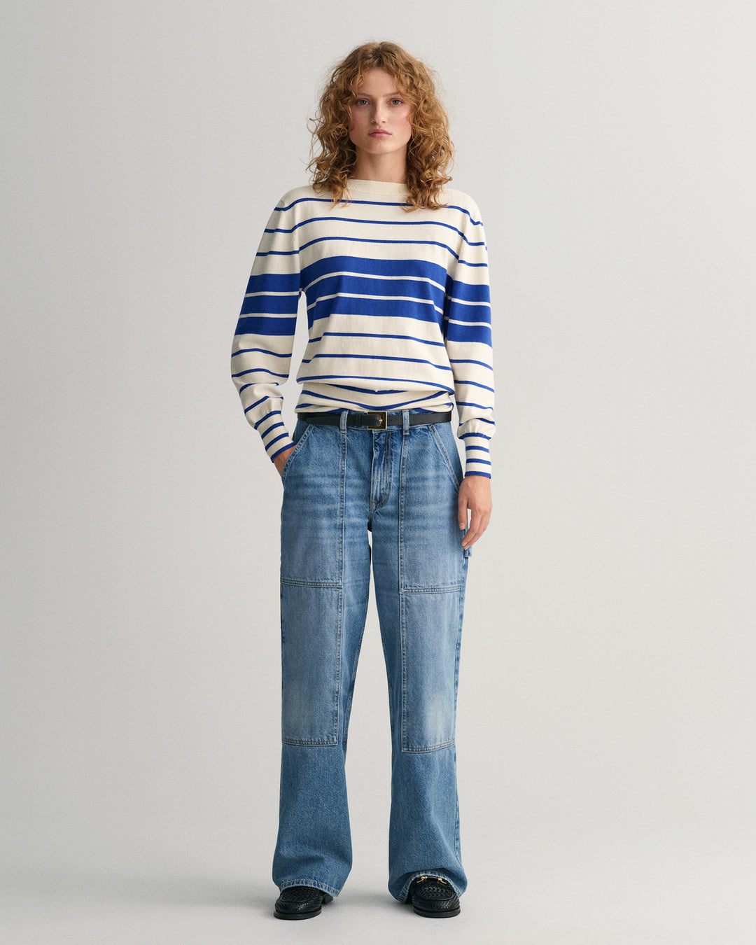 GANT Block Stripe Boat Neck/Pulover 4805187