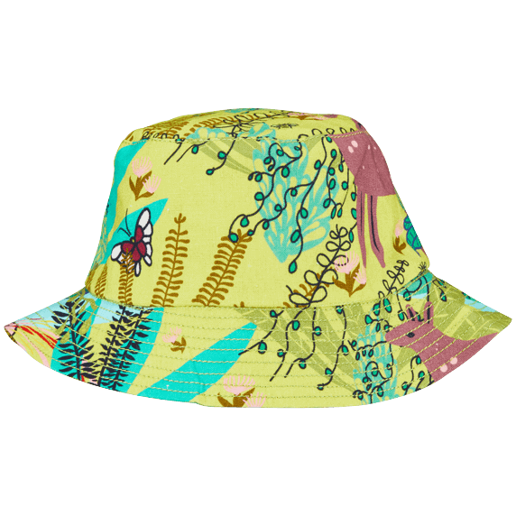 Vilebrequin Unisex Linen Printed Bucket Hat Jungle Rousseau/ Kapa BYNC3U03