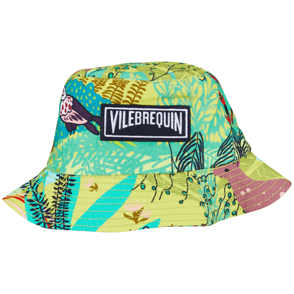Vilebrequin Unisex Linen Printed Bucket Hat Jungle Rousseau/ Kapa BYNC3U03