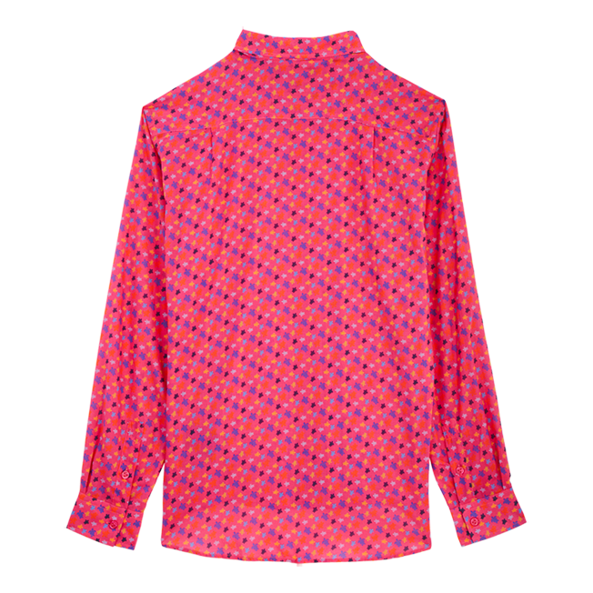 Vilebrequin Cotton Voile Summer Shirt Micro Ronde Des Tortues/Košulja CCAC2V01
