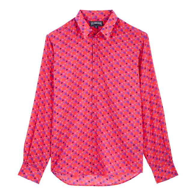 Vilebrequin Cotton Voile Summer Shirt Micro Ronde Des Tortues/Košulja CCAC2V01