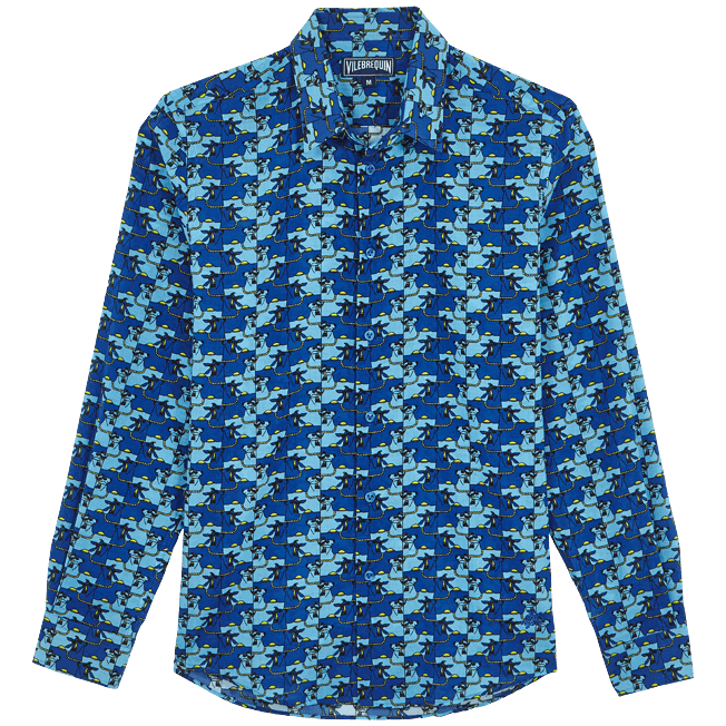 Vilebrequin Unisex Voile Light Cows Puzzle/ Košulja CCAH0V09