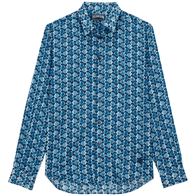 VILEBREQUIN Unisex Cotton Voile Summer Shirt Batik Fishes/Košulja CCAH2V30