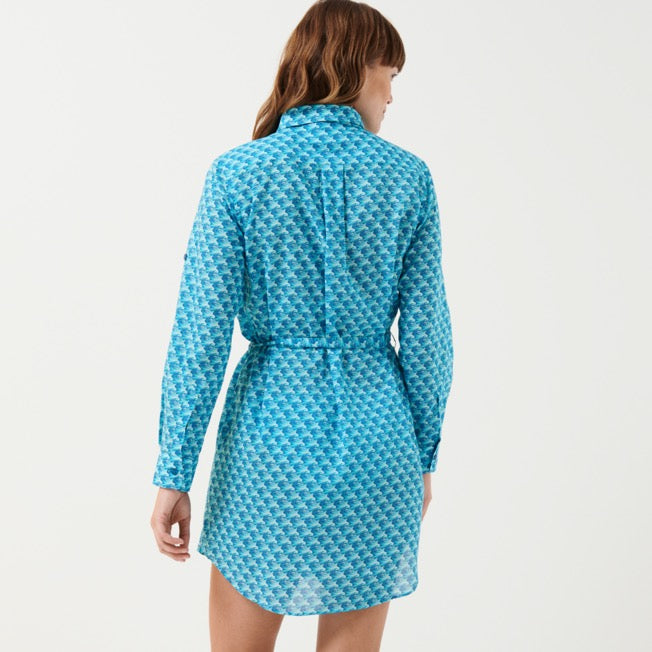 VILEBREQUIN Cotton Shirt Dress Micro Waves FNCC1V12/Haljina