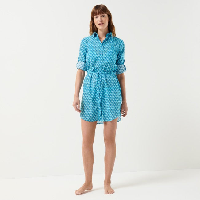 VILEBREQUIN Cotton Shirt Dress Micro Waves FNCC1V12/Haljina
