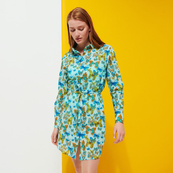 Vilebrequin Cotton Shirt Dress Butterflies/ Haljina FNCC3V33