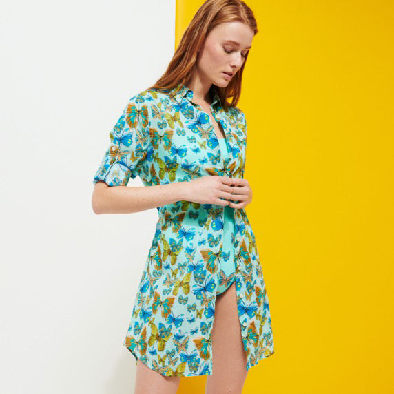 Vilebrequin Cotton Shirt Dress Butterflies/ Haljina FNCC3V33