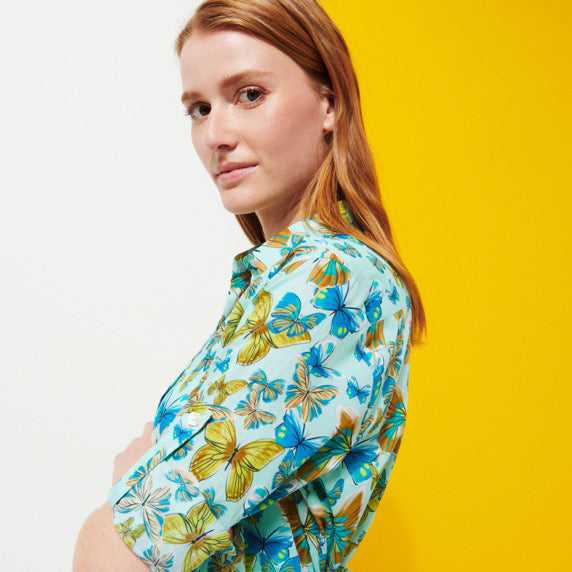 Vilebrequin Cotton Shirt Dress Butterflies/ Haljina FNCC3V33