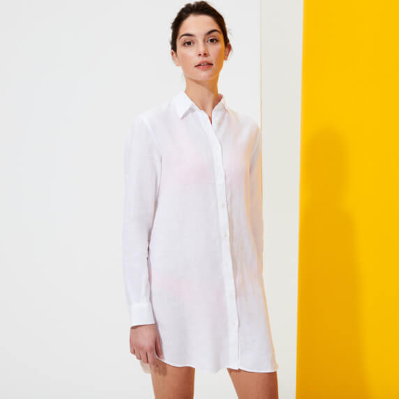 VILEBREQUIN  Long Linen Shirt Solid FRGP601P/Košulja haljina