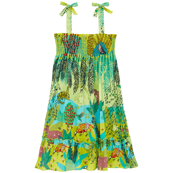 Vilebrequin Girls Cotton Dress Jungle Rousseau/ Haljina za djevojčice GSSC3V03