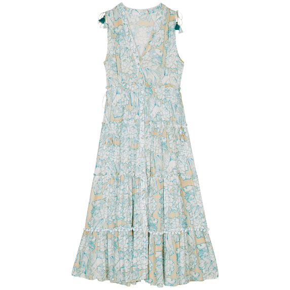 VILEBREQUIN Maxi Dress Hidden Fishes - Vilebrequin x Poupette St Barth IVYU2X05/Haljina