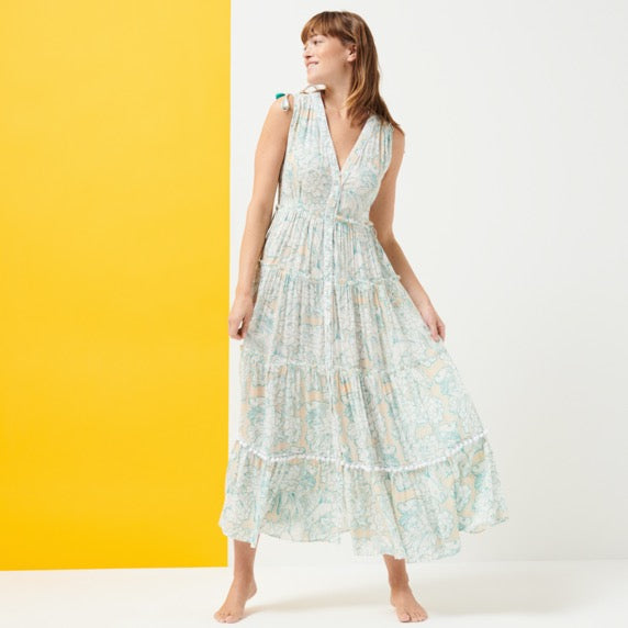 VILEBREQUIN Maxi Dress Hidden Fishes - Vilebrequin x Poupette St Barth IVYU2X05/Haljina