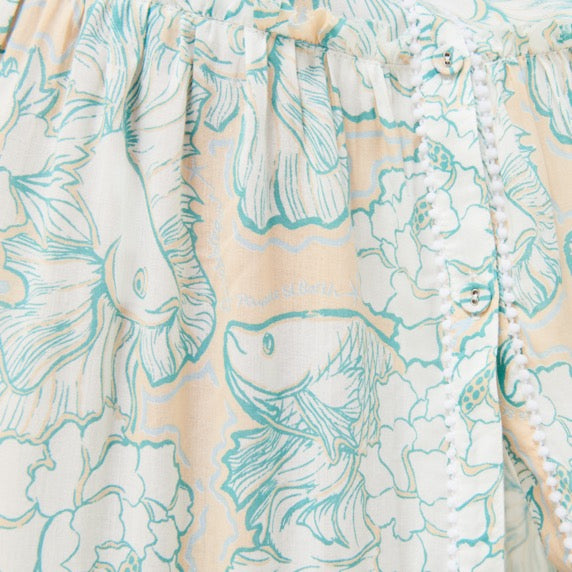 VILEBREQUIN Maxi Dress Hidden Fishes - Vilebrequin x Poupette St Barth IVYU2X05/Haljina