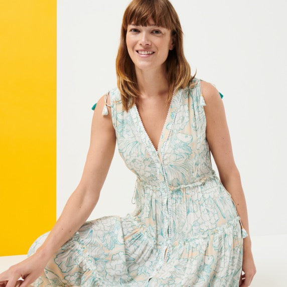 VILEBREQUIN Maxi Dress Hidden Fishes - Vilebrequin x Poupette St Barth IVYU2X05/Haljina