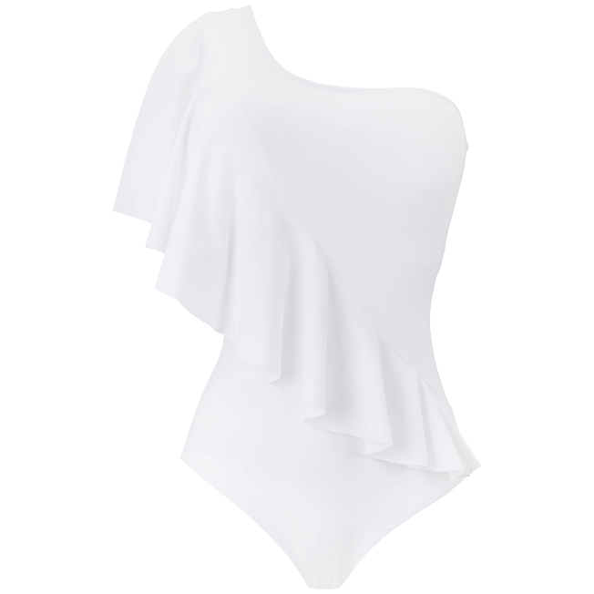 VILEBREQUIN Asymetrical Ruffles One-piece Swimsuit Solid/Jednodjelni kupaći kostim LIZU1G47