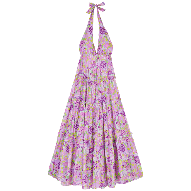 VILEBREQUIN Women Long Cotton Dress Rainbow Flowers/Haljina LNAH2V79