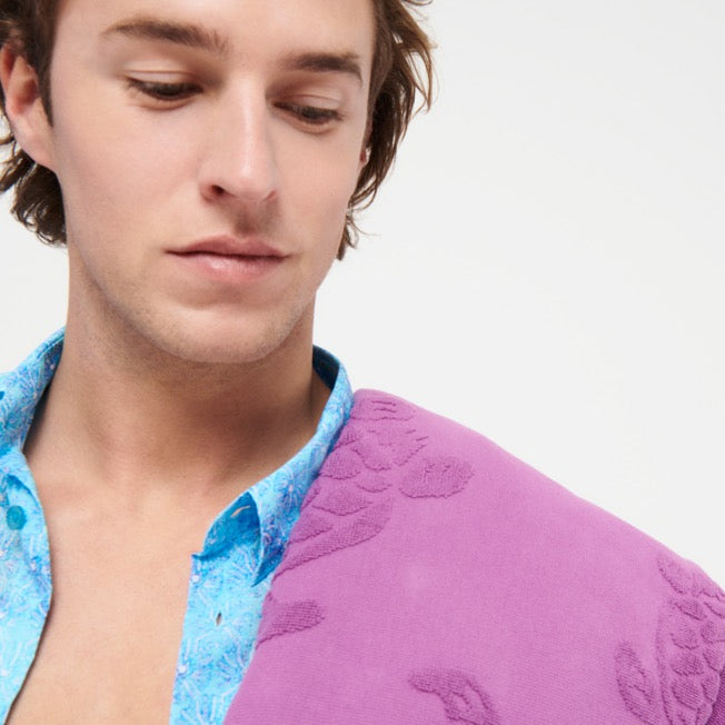 Vilebrequin Beach Fouta in Organic Cotton Turtles Jacquard/ Ručnik STHU1201