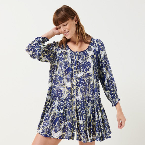 VILEBREQUIN Mini Dress Hidden Fishes - Vilebrequin x Poupette St BarthTESU2X05/Haljina