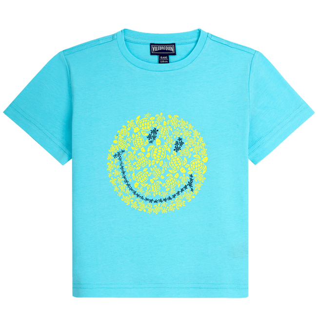 Vilebrequin  Boys Cotton T-shirt Turtles Smiley - Vilebrequin x Smiley®/ Dječja majica THYZ2P86