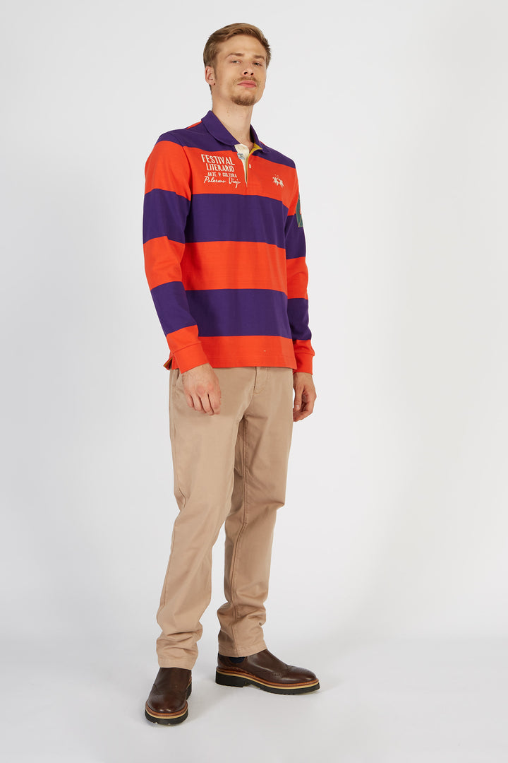 La Martina Polo L/S Striped Jersey Polos/Polo majica UMP314JS341