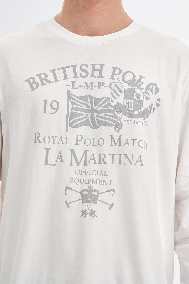La Martina Regular fit cotton long sleeve T-shirt/Majica  UMRE30JS342