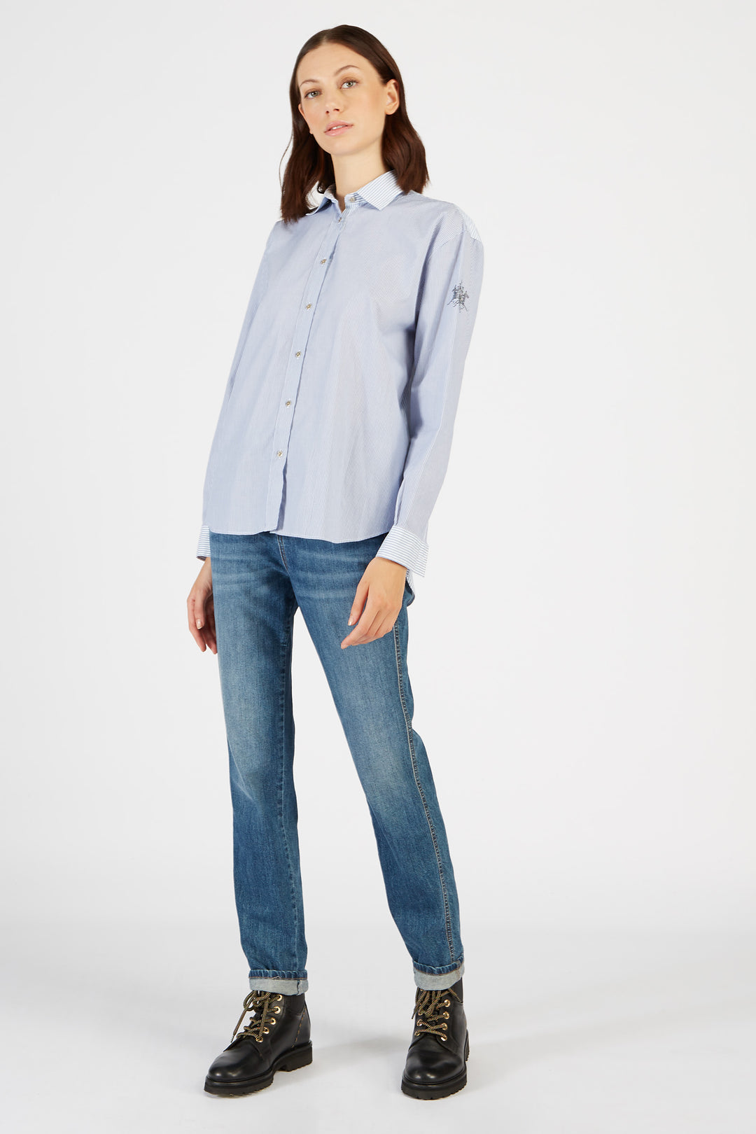 La Martina Shirt L/S Striped Stretc/Košulja     UWC002PP606