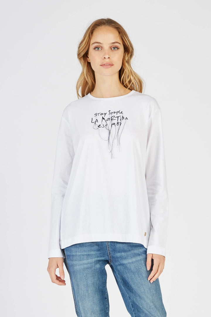 La Martina T-Shirt L/S Jersey T-/Majica  UWR301JS206