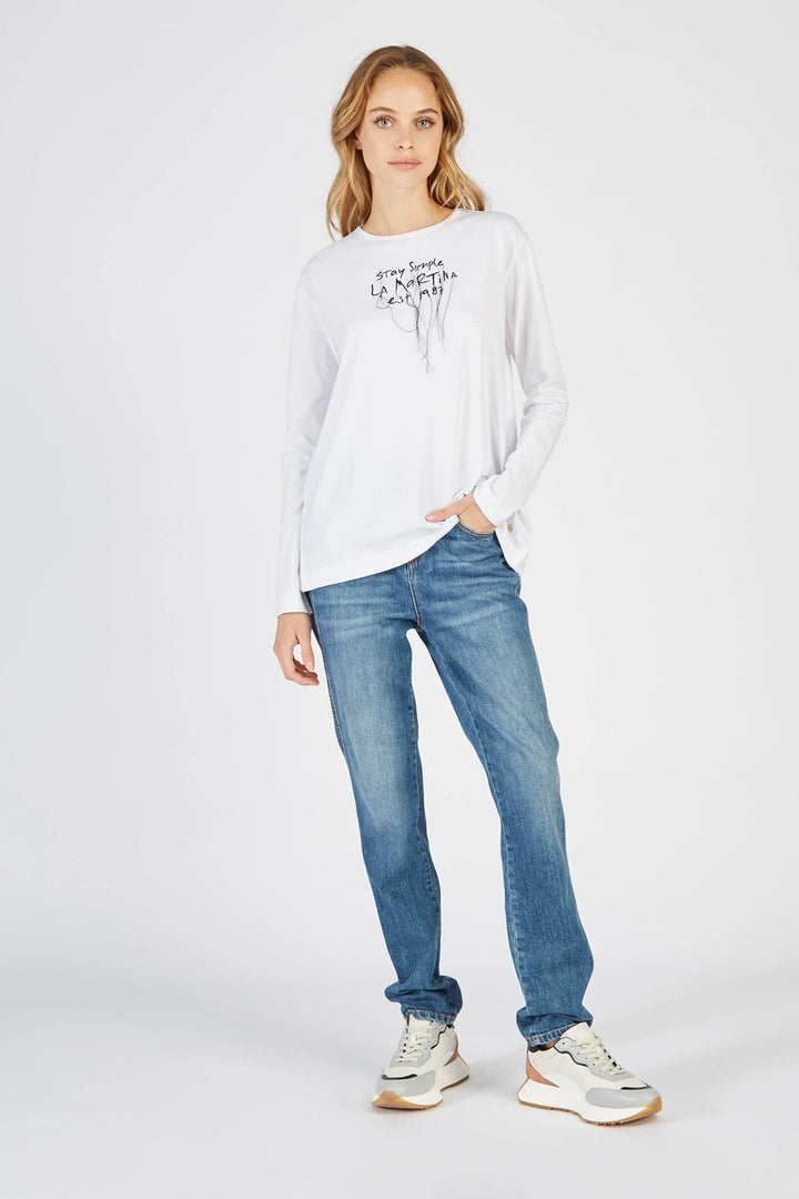 La Martina T-Shirt L/S Jersey T-/Majica  UWR301JS206