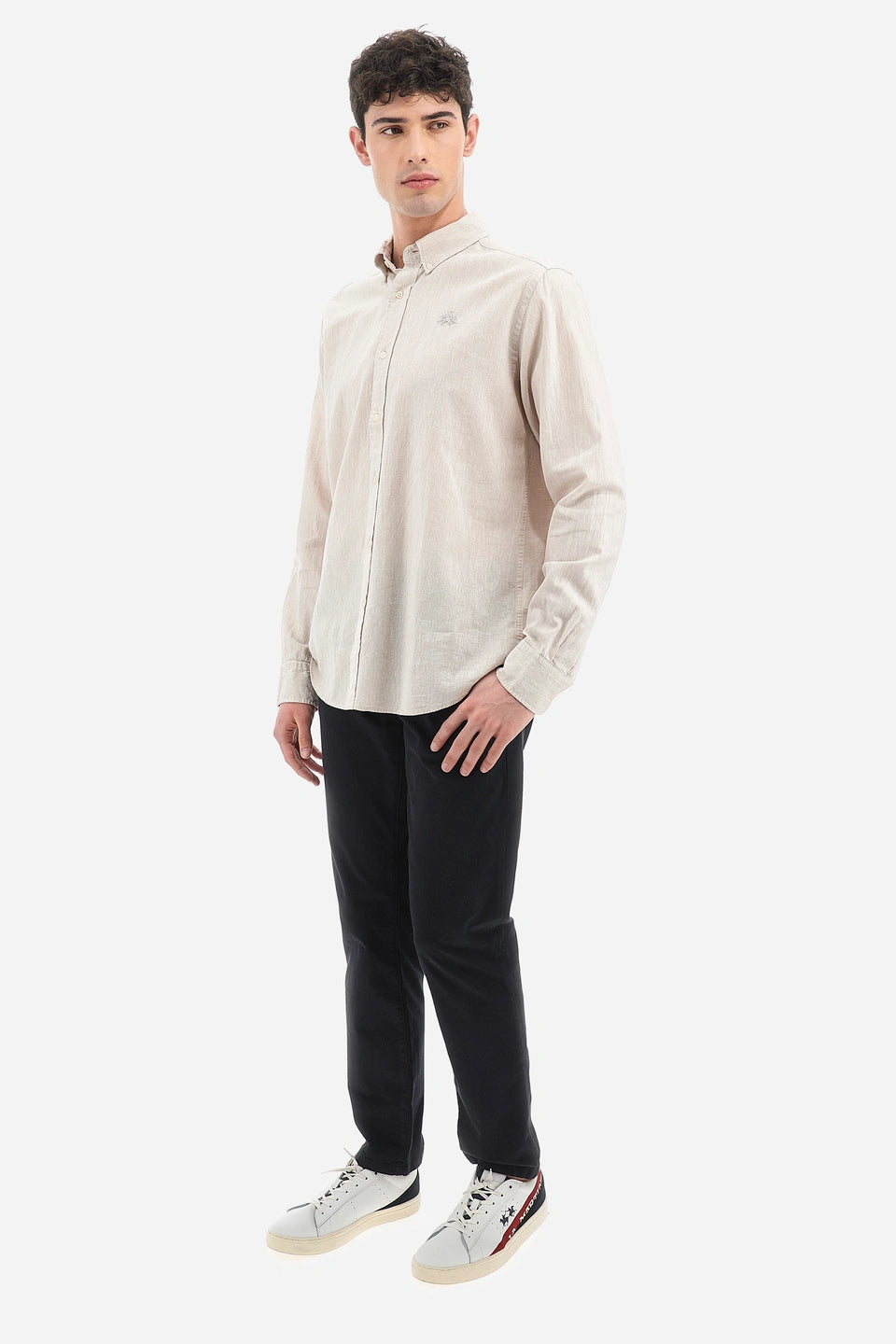 La Martina Shirt L/S Cotton Linen /Košulja VMC006TL072
