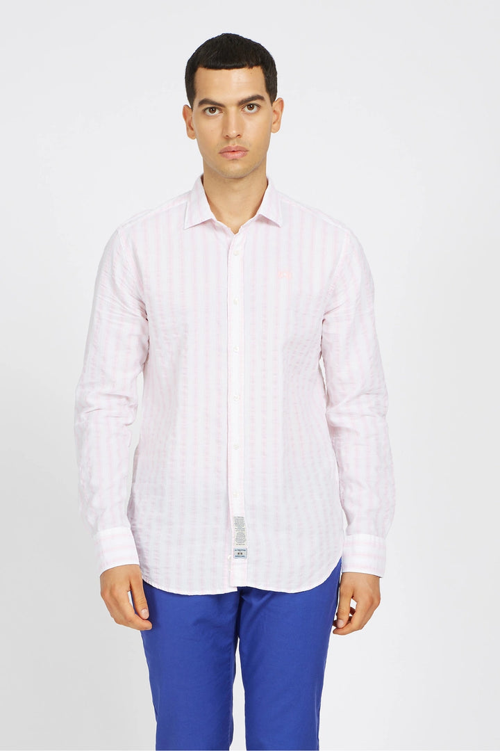 La Martina Shirt L/S Striped Cotton / Košulja VMC029PP620