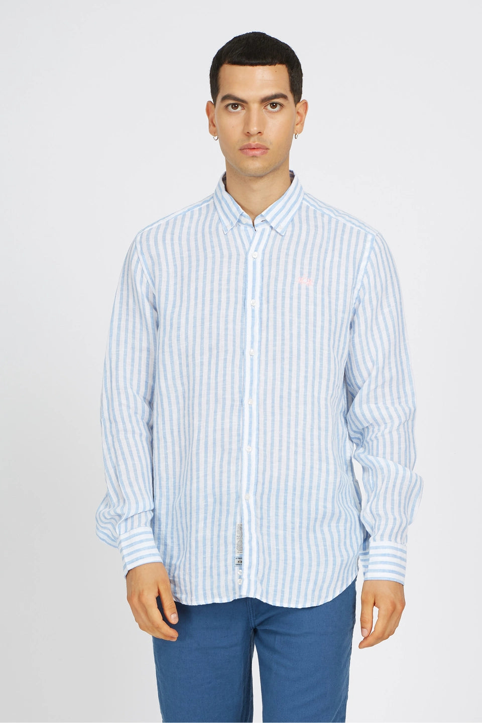 La Martina Shirt L/S Striped Linen / Košulja VMC034PP628